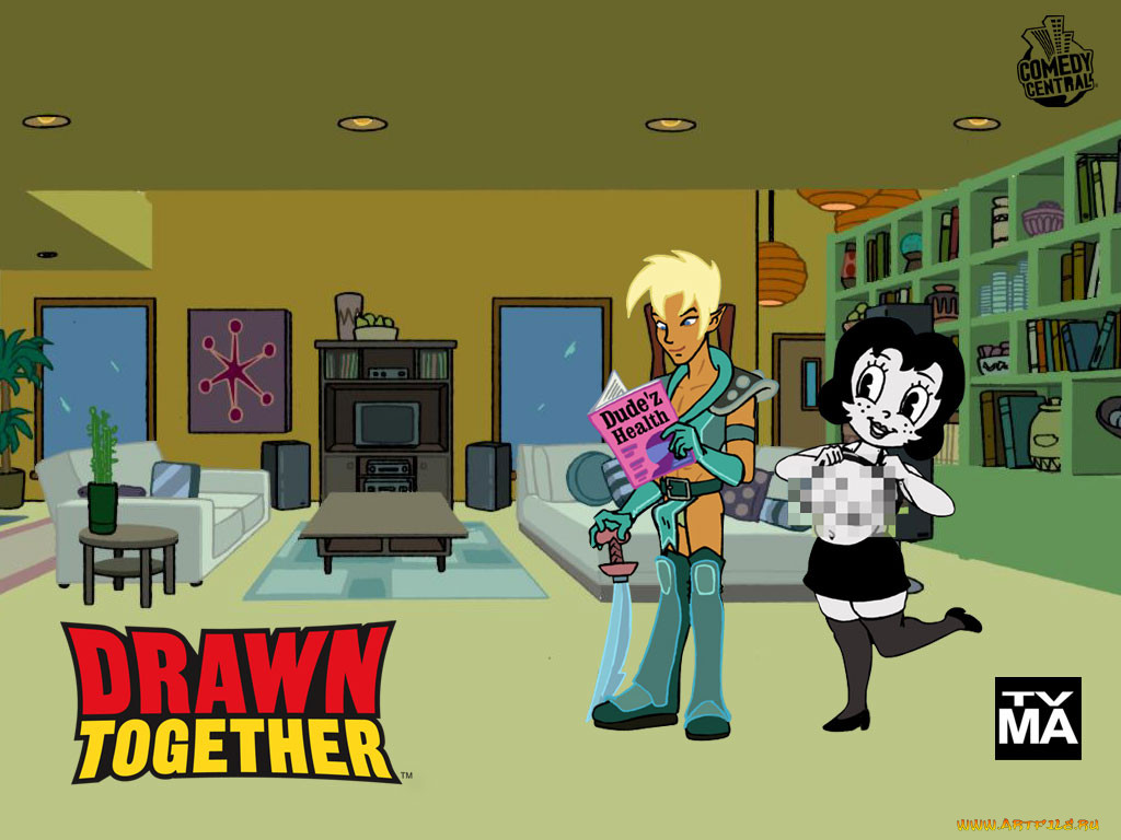 Обои Сумасшедшие за стеклом Мультфильмы Drawn Together, обои для рабочего  стола, фотографии сумасшедшие, за, стеклом, мультфильмы, drawn, together  Обои для рабочего стола, скачать обои картинки заставки на рабочий стол.